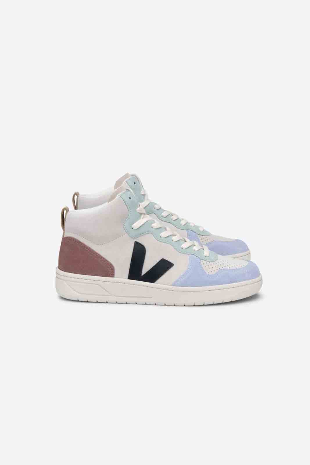VEJA Mod. V15 SUEDE MULTICO NATURAL BLACK